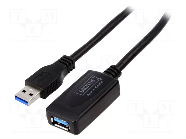 Repeater USB; USB 3.0,with amplifier; USB A socket,USB A plug DIGITUS DA-73104