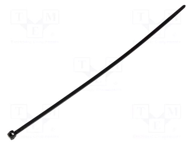 Cable tie; externally serrated; L: 200mm; W: 3.4mm; black; 135N HELLERMANNTYTON T30LOS-BK