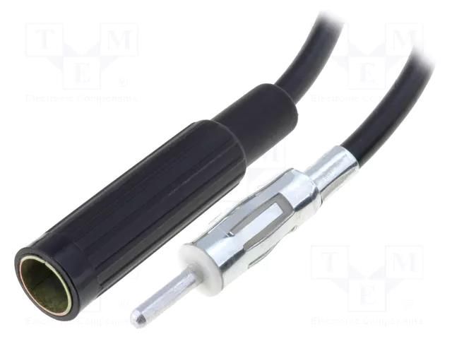 Cable; DIN socket,DIN plug; black; straight; 0.3m 4CARMEDIA ZRS-PA-030