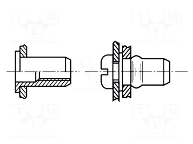 Rivet nuts; M5; steel; Plating: zinc; BN 4575; Ømount.hole: 7.1mm BOSSARD B5/3/BN4575