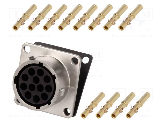 Connector: circular; socket; PIN: 12; female; crimped; RT360; IP67 AMPHENOL RT001412SNH-K