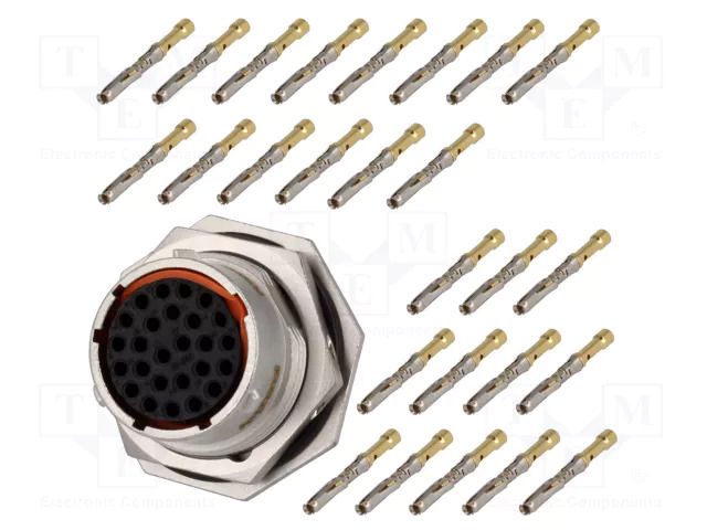 Connector: circular; socket,plug; PIN: 26; female; crimped; RT360 AMPHENOL RT0W71626SNH-K