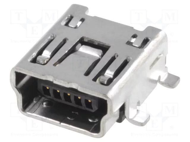 Connector: USB B mini; socket; SMT; PIN: 5; horizontal JST UB-M5BR-G14-4S