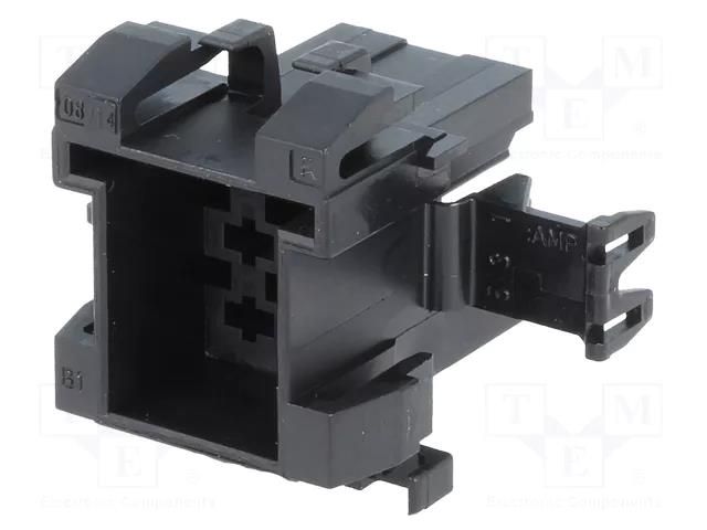 Connector: wire-wire; plug; male; JPT; PIN: 6; for cable; black; 2x3 TE Connectivity 929505-2