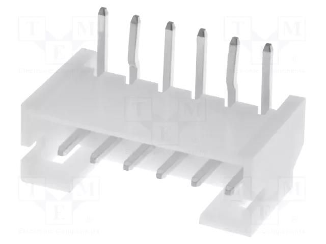Connector: wire-board; socket; male; PIN: 6; PH; 2A; 100V; angled 90° JST S6B-PH-K-S