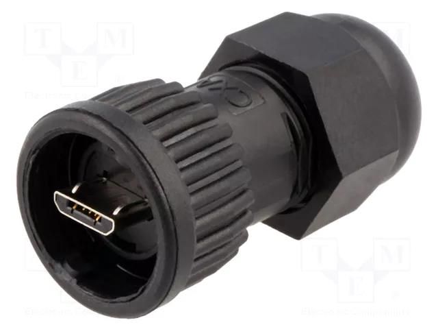 Connector: USB B micro; plug; Data-Con-X; for cable; straight SWITCHCRAFT DCC-USBCB-120