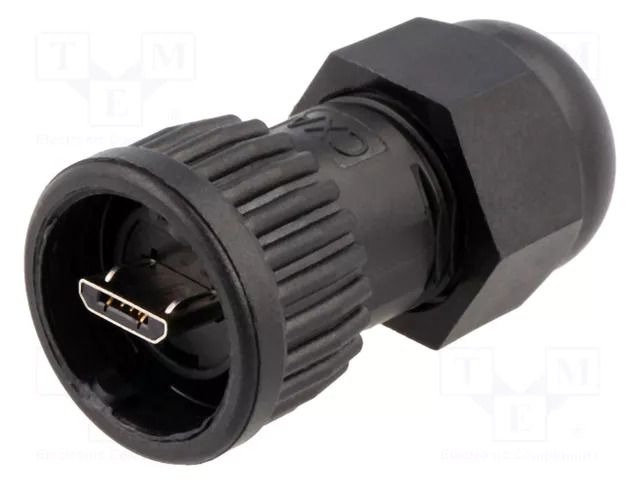 Connector: USB B micro; plug; Data-Con-X; for cable; straight SWITCHCRAFT DCC-USBCB-120