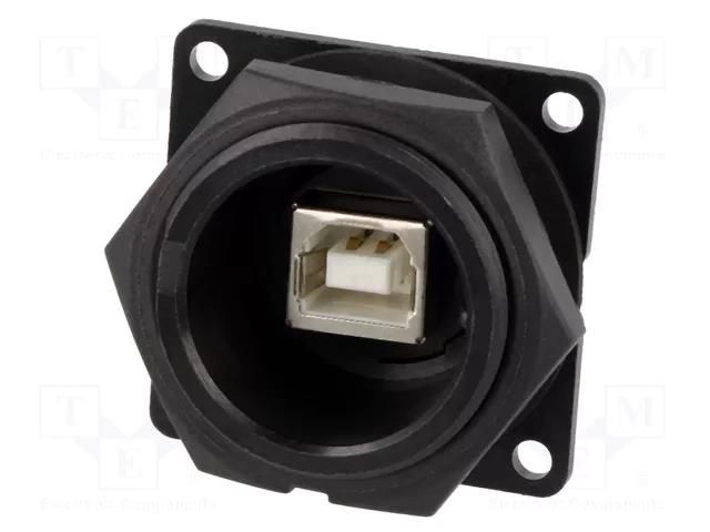Adapter; socket; USB A socket-back,USB B socket-front; USB 2.0 SWITCHCRAFT DCP-USBBT-USBA