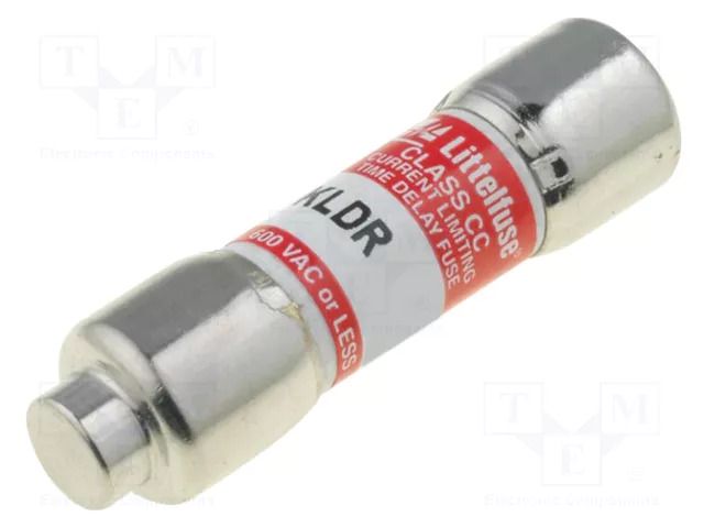 Fuse: fuse; 10A; 600VAC; 300VDC; time-lag; ceramic,industrial LITTELFUSE KLDR010.T