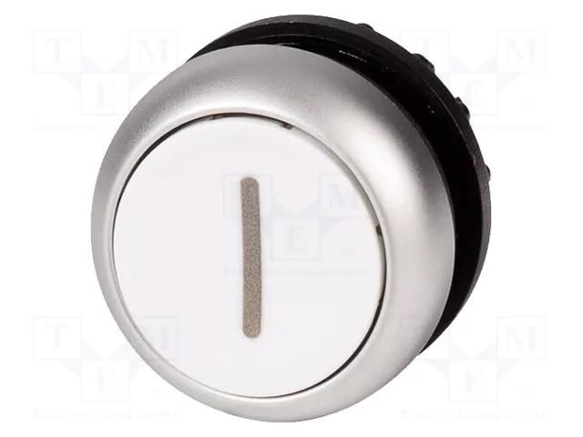 Switch: push-button; 22mm; Stabl.pos: 2; white; none; IP67; flat EATON ELECTRIC M22-DR-W-X1
