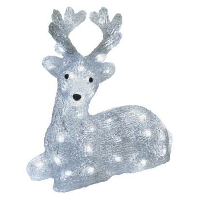 LED Christmas deer, 27 cm, outdoor and indoor, cool white, timer, EMOS DCFC06 8592920093948