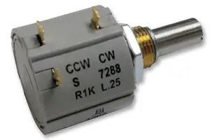 POTENTIOMETER, WW 7/8, 10 TURN 1K 7286R1KL.25