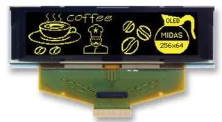 OLED, 256X64, TAB, YELLOW, MULTI I/F MCOT256064BA-YM