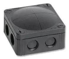 JUNCTION BOX, PP, BLACK, 85X85X51MMIP66 COMBI 308/5/S