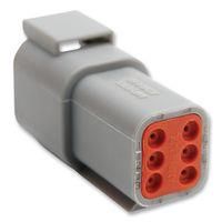 CONNECTOR HOUSING, RCPT, 6 WAY, PLASTIC ATM04-6P