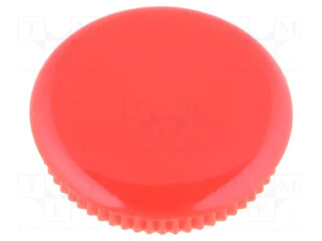 Cap; red; Mounting: push-in; plastic MENTOR G333.662