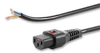 POWER CORD, IEC C13/ FREE END, 2M, 10A IL13-SE-H05-3100-200