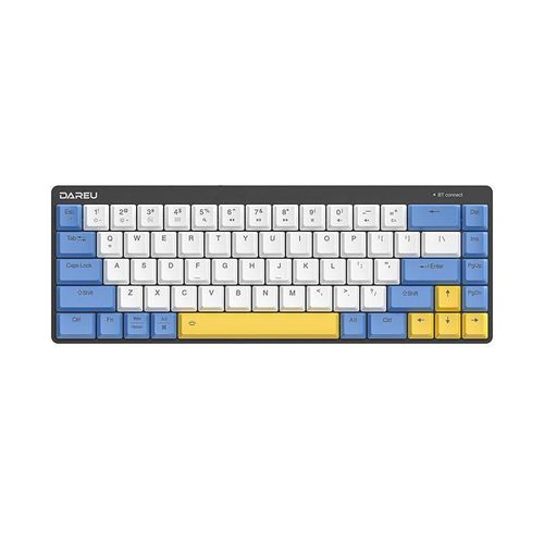 Wireless mechanical keyboard Dareu EK868 Bluetooth (white&blue&yellow)), Dareu TK568B08605R