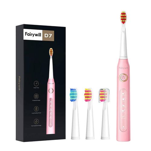 Sonic toothbrush with head set FairyWill FW507 (pink, FairyWill FW-507 pink