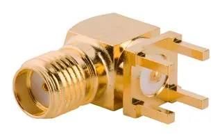 RF COAX CONN, SMA R/A JACK, 50 OHM, PCB 132136-12