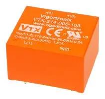 AC-DC CONV, FIXED, 1 O/P, 5W, 24V VTX-214-005-124