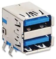 USB STACKED CONN, 9P R/A 3.0 TYP A RCPT 48406-0003