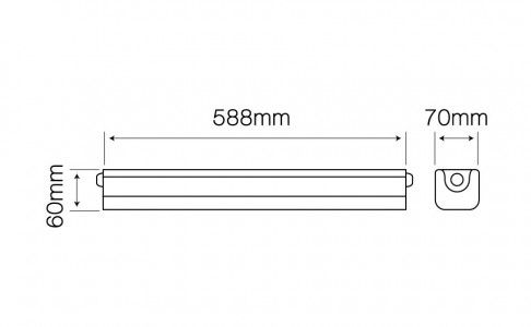 Hermetinis šviestuvas TRI-PROOF, 230Vac, 20W, 2000lm, 59cm, atsparus smūgiams, IP65, IK08, 4000K, EasyLink, LED line 240553 5901583240553