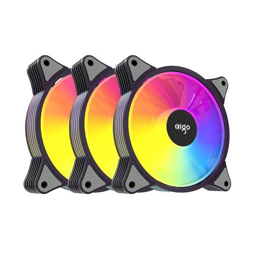 Computer Fan set 3in1 Aigo AR12 ARGB 120x120 (black), Aigo AR12 3in1