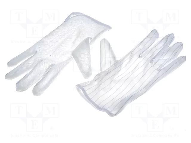 Protective gloves; ESD; S; polyester fabric; <1GΩ SOLDER PEAK GLOVE-ESD/S