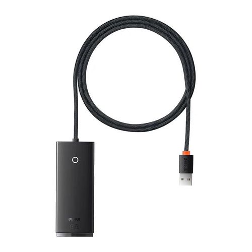 Hub 4in1 Baseus Lite Series USB to 4x USB 3.0, 1m (Black), Baseus WKQX030101