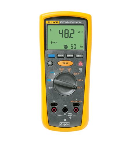 Fluke 1507 Insulation Tester, 50V Min, 1000V Max, 10G? Max, CAT III 600V 2427890 095969288675