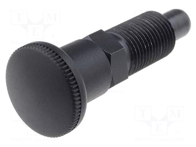 Indexing plungers; Thread: M16; Plating: black finish; 10mm; steel ELESA+GANTER GN817-10-12-B