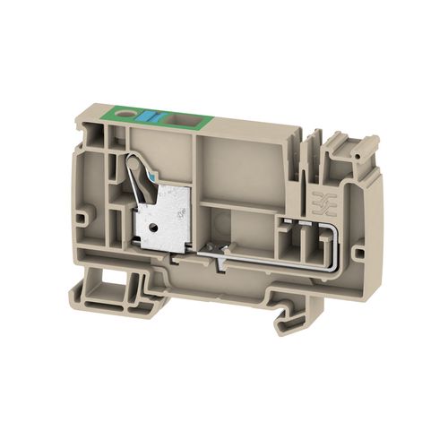 Supply terminal, PUSH IN, 10 mm², 250 V, Number of potentials per tier: 1, TS 35, dark beige, Colour of operational elements: blue Weidmuller 2428920000 04050118438284