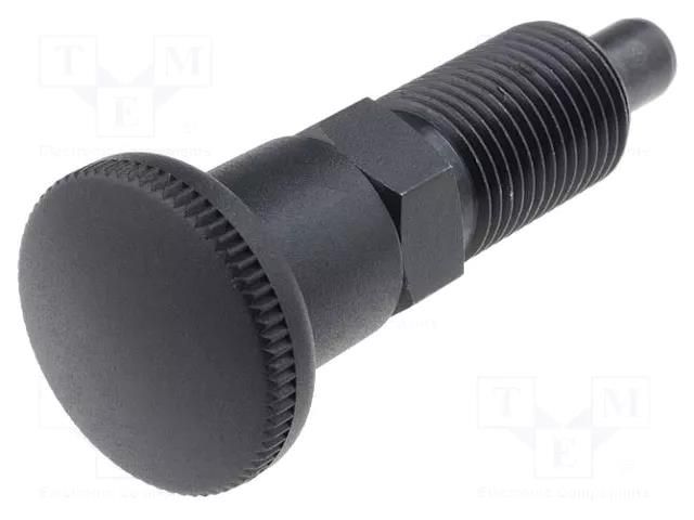 Indexing plungers; Thread: M16; Plating: black finish; 8mm; steel ELESA+GANTER GN817-8-12-B