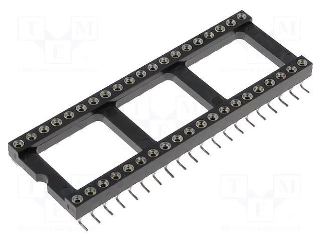 Socket: integrated circuits; DIP40; Pitch: 2.54mm; precision; SMT CONNFLY GOLD-40P-SMD
