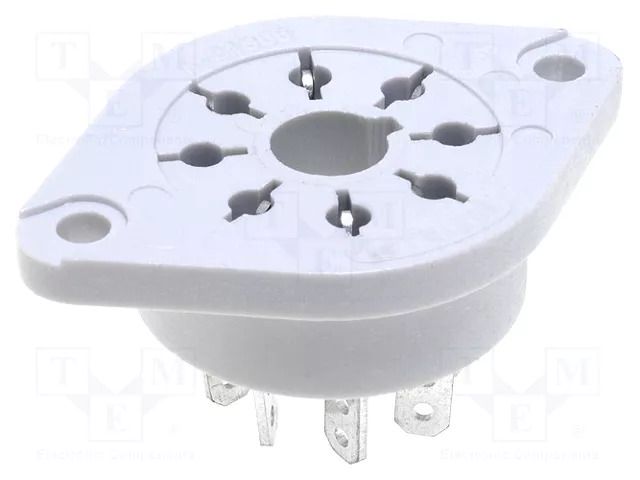 Socket; PIN: 8; 10A; 250VAC; on panel; for soldering; -40÷70°C; R15 RELPOL GOP8