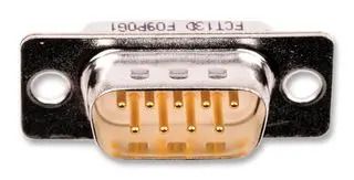 D SUB CONN, PLUG, 9POS, SOLDER 172704-0075
