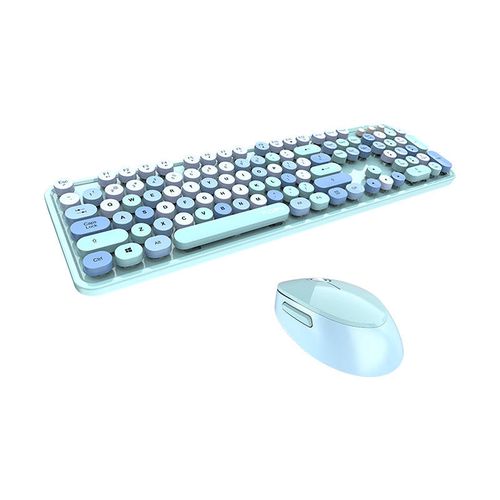 Wireless keyboard + mouse set MOFII Sweet 2.4G (blue), MOFII SMK-623387AG Blue