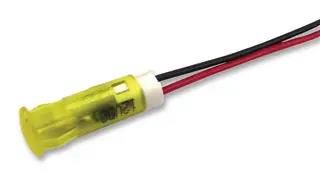 INDICATOR, LED PANEL MNT, 6MM, YELLOW QS63XXY24