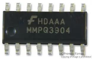 BIPOLAR TRANS, QUAD NPN, 40V, SOIC MMPQ3904