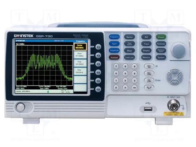 Spectrum analyzer; In.imp: 50Ω; 0.15÷3000MHz; RS232,USB,VGA GW INSTEK GSP-730