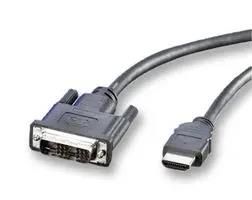 DVI CABLE, DVI PLUG-HDMI PLUG, 2M, BLACK 11.04.5522