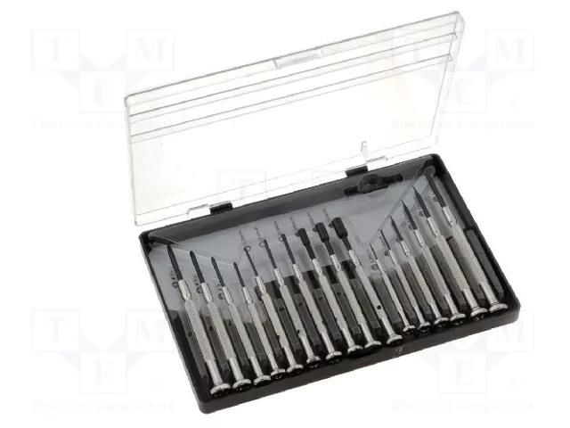 Kit: screwdrivers; precision; bag; 16pcs. GOLDTOOL GT-481