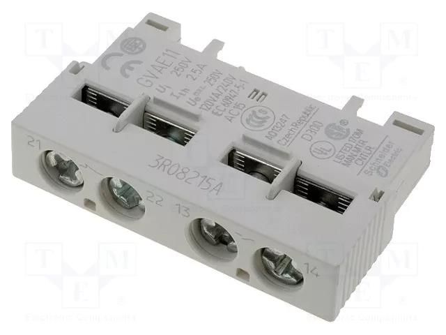 Auxiliary contacts; NO + NC; front; Leads: screw terminals SCHNEIDER ELECTRIC GVAE11