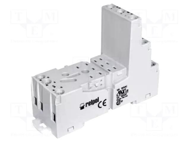 Socket; PIN: 11; 10A; 300VAC; on panel,for DIN rail mounting RELPOL GZM3