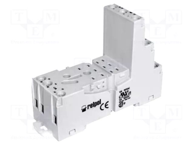 Socket; PIN: 11; 10A; 300VAC; on panel,for DIN rail mounting RELPOL GZM3