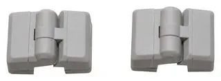 HINGE SET, PLASTIC, ENCLOSURE, 2PCS TH A GREY HINGE SET