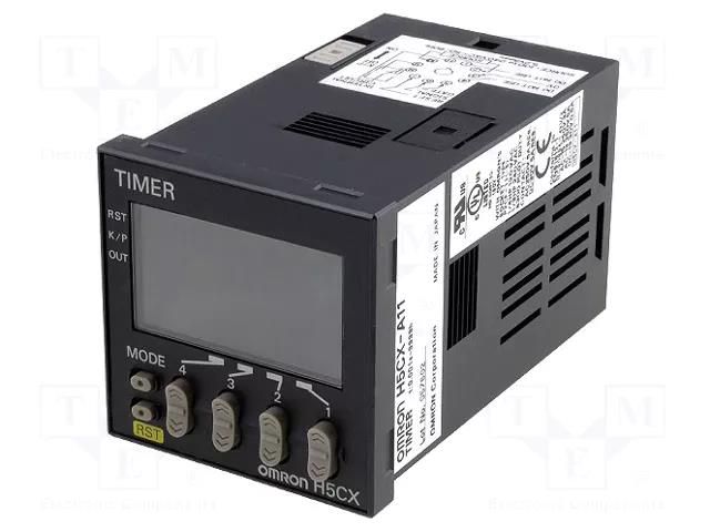 Timer; Range: 0,01s÷9999h; SPDT; 100÷240VAC; H5CX; OUT 1: 250VAC/5A OMRON H5CX-A11