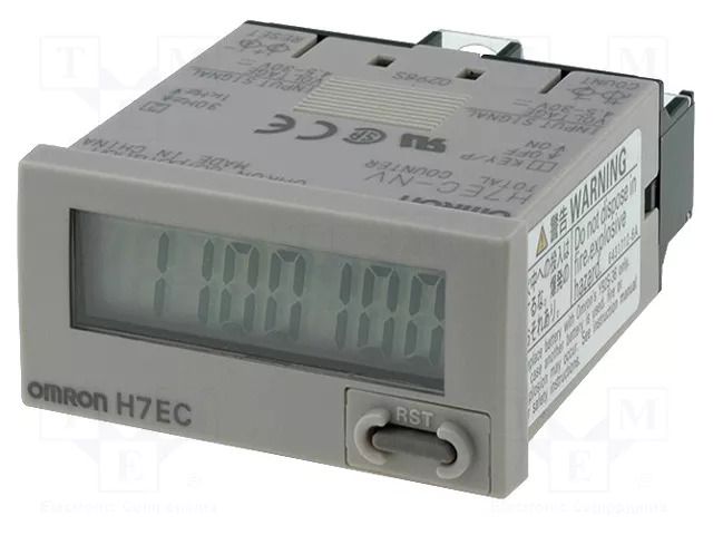Counter: electronical; LCD; pulses; 99999999; IP66; on panel; H7EC OMRON H7EC-NV-H