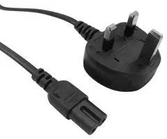 POWER CORD, LSZH UK PLUG-IEC C7, 3M GW-85024